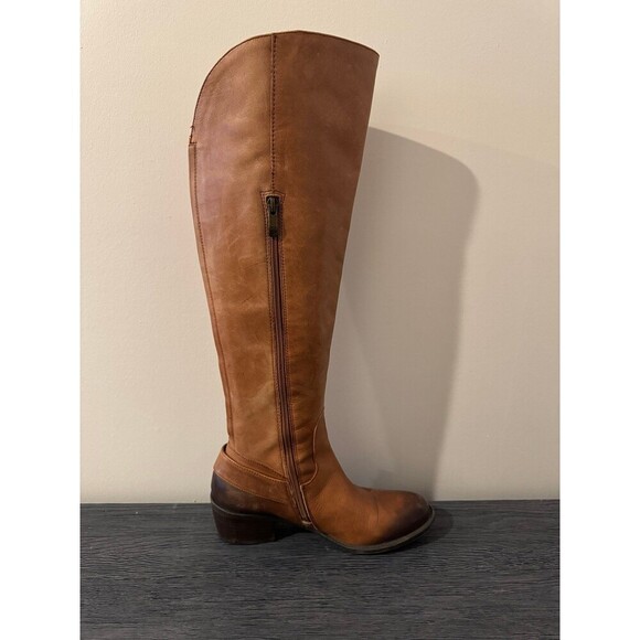 Vince Camuto Tall Valero Riding Boots Cognac Brown Leather 7.5 - Picture 4 of 11